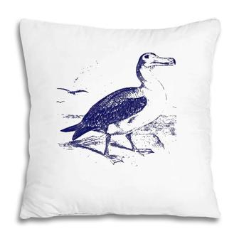Albatross Vintage Nature Sea Bird Tee Pillow | Mazezy