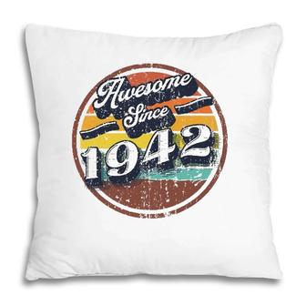 Awesome Since 1942 80Th Birthday Party Retro Vintage Men Pillow | Mazezy