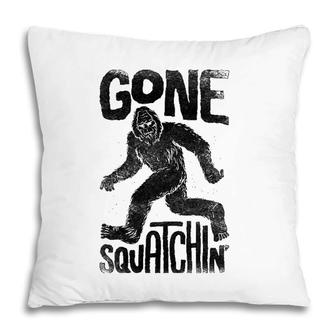 Bigfoot Gone Squatchin Funny Sasquatch Retro Vintage Men Pillow | Mazezy