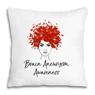 Brain Aneurysm Awareness Butterflies Gift Pillow | Mazezy