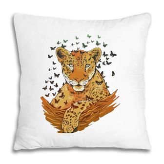 Butterfly Animals Creative Men Gift Leopard Pillow | Mazezy