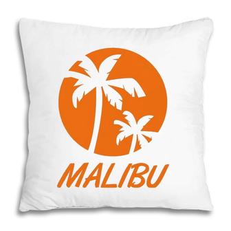 California Palm Tree Malibu Pillow | Mazezy