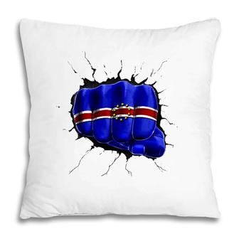 Cape Verde Flag Cape Verdean Flag Fist Gift Pillow | Mazezy