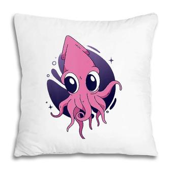 Cute Pink And Purple Squid Pillow | Mazezy