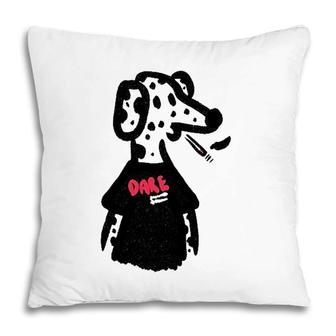 Dare Dog Bad Dogs Club Smoking Dalmatian Dog Pillow | Mazezy