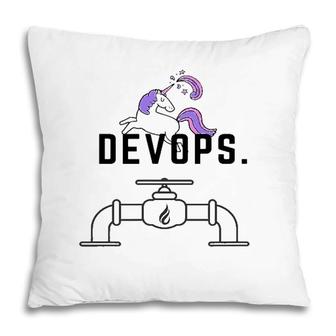 Devops Engineer Unicorn Funny Gift Pillow | Mazezy DE