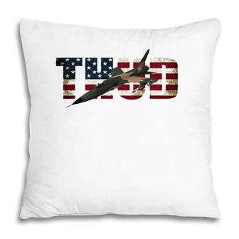 F-105 Thunderchief Thud Usa Flag Pillow | Mazezy