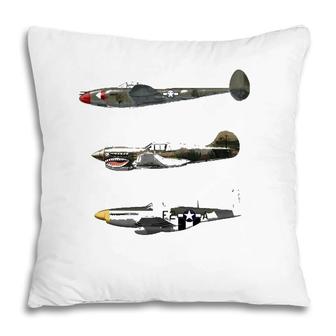 Fighter Airplanes Warbirds Fighter Planes Pillow | Mazezy