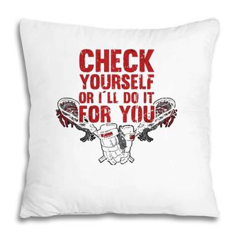 Funny Lacrosse Lax Quote Gift Pillow | Mazezy