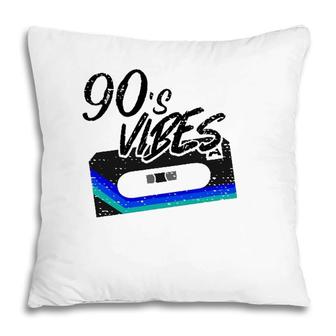 Funny Vintage 90S Vibe Party Compact Cassette Tape Stereo Pillow | Mazezy