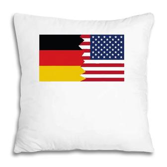 German American Half Germany Half America Flag Pillow | Mazezy