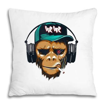 Graffiti Monkey Hip Hop Urban Hip Hop Graphic Pillow | Mazezy