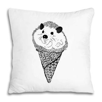 Hedgie Cone Funny Hedgehog Ice Cream Graphic Pillow | Mazezy CA