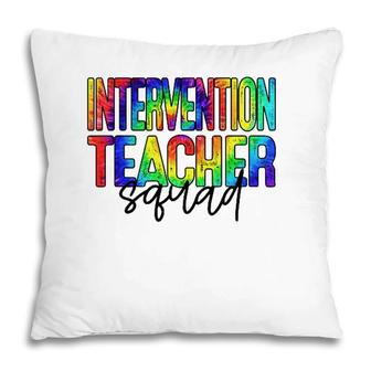 Intervention Teacher Squad Back To School For Teacher Crew Pillow | Mazezy