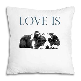 Love Is Aussi Australian Shepherd Pillow | Mazezy