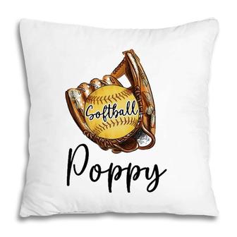 Mens Softball Poppy Sport Lover Pillow | Mazezy