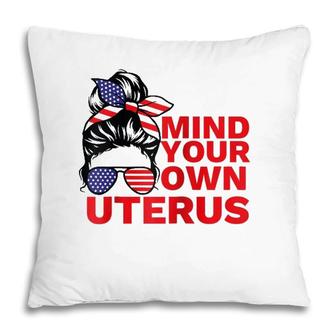 Mind Your Own Uterus Pro Choice Feminist Womens Rights Tee Raglan Baseball Tee Pillow