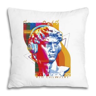 Music Lover 80S Vaporwave Aesthetic Retro David Headphones Pillow | Mazezy