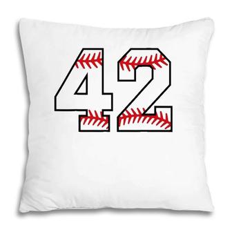 Number 42 Forty Two Baseball Lucky Favorite Jersey Number Pillow | Mazezy