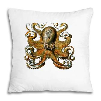 Octopus Illustration Ernst Haeckel Ocean Marine Biology Pillow | Mazezy