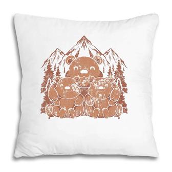 Outdoor Mountains Brown Bear Animal Nature Bear Pillow | Mazezy
