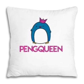 Pengqueen Penguin Queen Cute Funny Penguin Gift Pillow | Mazezy