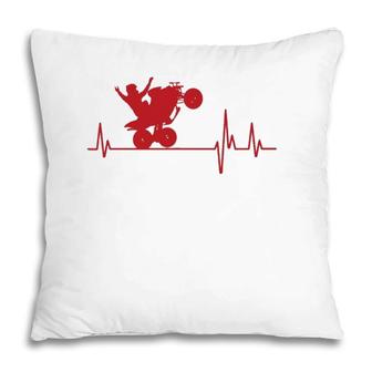 Quad Heartbeat Four Wheeling Atv 4 Wheeler Pillow | Mazezy