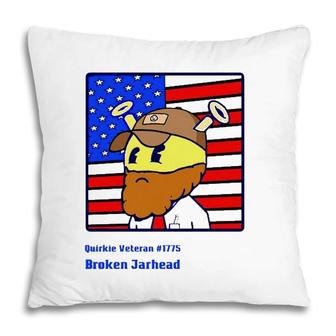 Quirkie Veteran 1775 Broken Jarhead Pillow | Mazezy