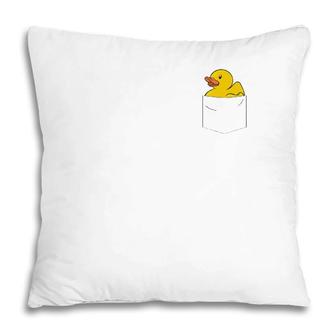 Rubber Duck In Pocket Rubber Duckie Pillow | Mazezy