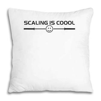 Scaling Is Cool Smiling Barbell Pillow | Mazezy