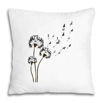 Schnauzer Flower Fly Dandelion Schnauzer Funny Dog Lover Pillow | Mazezy