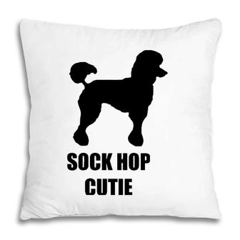 Sock Hop Cutie 50S Costume Black Poodle Pillow | Mazezy