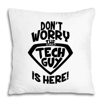Tech Guy It Dude Computer Technician Design Pillow | Mazezy