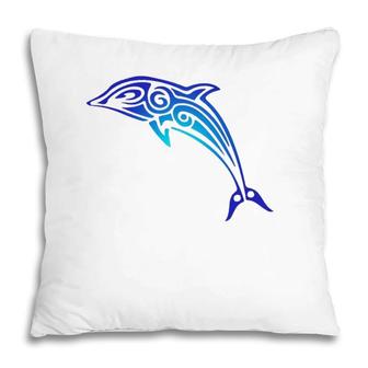 Tribal Dolphin Gift Hawaii Islander Polynesian Maori Art Pillow | Mazezy