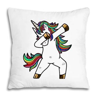 Unicorn Cute Dabbing Funny Dab Dance Gift Pillow | Mazezy
