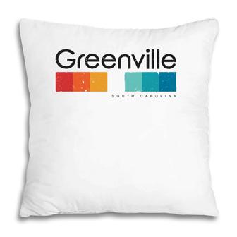 Vintage Greenville Sc South Carolina Usa Retro Design Pillow | Mazezy