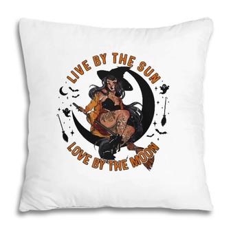 Witch Halloween Live By The Sun Love By The Moon Pillow | Mazezy