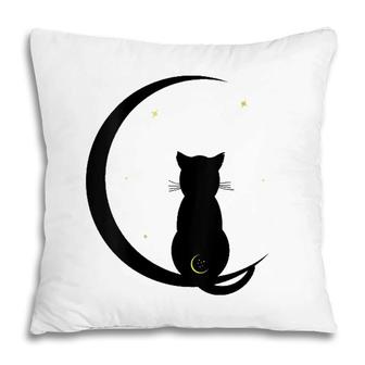 Womens Double Moon Cat V-Neck Pillow | Mazezy