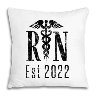 Womens Registered Nurse Rn Est 2022 Nursing Graduation Gift V-Neck Pillow | Mazezy
