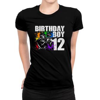 12 Years Old Paintball Birthday Party Boys 12Th Gift For Boy Women T-shirt - Seseable