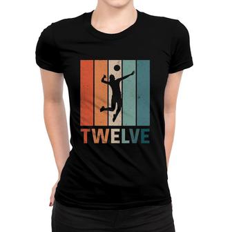12Th Birthday Retro Gift Volleyball Girl Kids 12 Years Old Women T-shirt - Seseable
