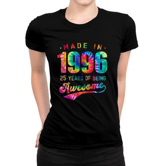 25 Years Old 25Th Birthday 1996 Tie Dye Awesome Women T-shirt | Seseable CA