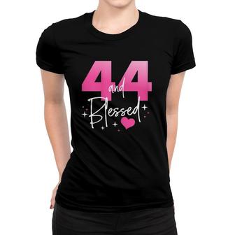 44 And Blessed Chapter 44 Years Old Gifts 44Th Birthday Gifts Women T-shirt - Seseable