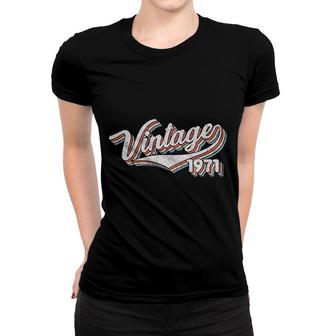 50Th Birthday Gift Vintage 1971 Retro Birthday Women T-shirt - Monsterry