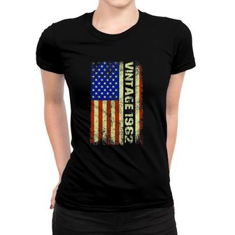 60 Years Old Gifts Vintage 1962 American Flag 60Th Birthday Women T-shirt | Mazezy