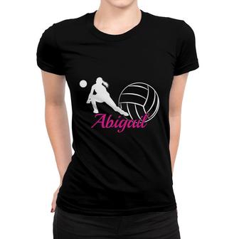 Abigail Name Gift Personalized Volleyball Women T-shirt - Seseable