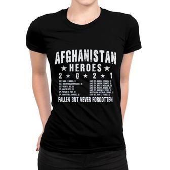 Afghanistan Heroes Fallen But Never Forgotten 2022 Trend Women T-shirt - Seseable