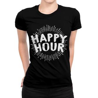 Alcohol Happy Hour Tees Bar Pub Beer Wine Party Adult Women T-shirt - Monsterry UK
