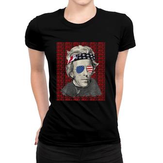 Andrew Jackson America Patriotic Usa Vintage 4Th Of July Women T-shirt - Seseable