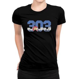 Area Code 303 Colorado Women T-shirt | Mazezy